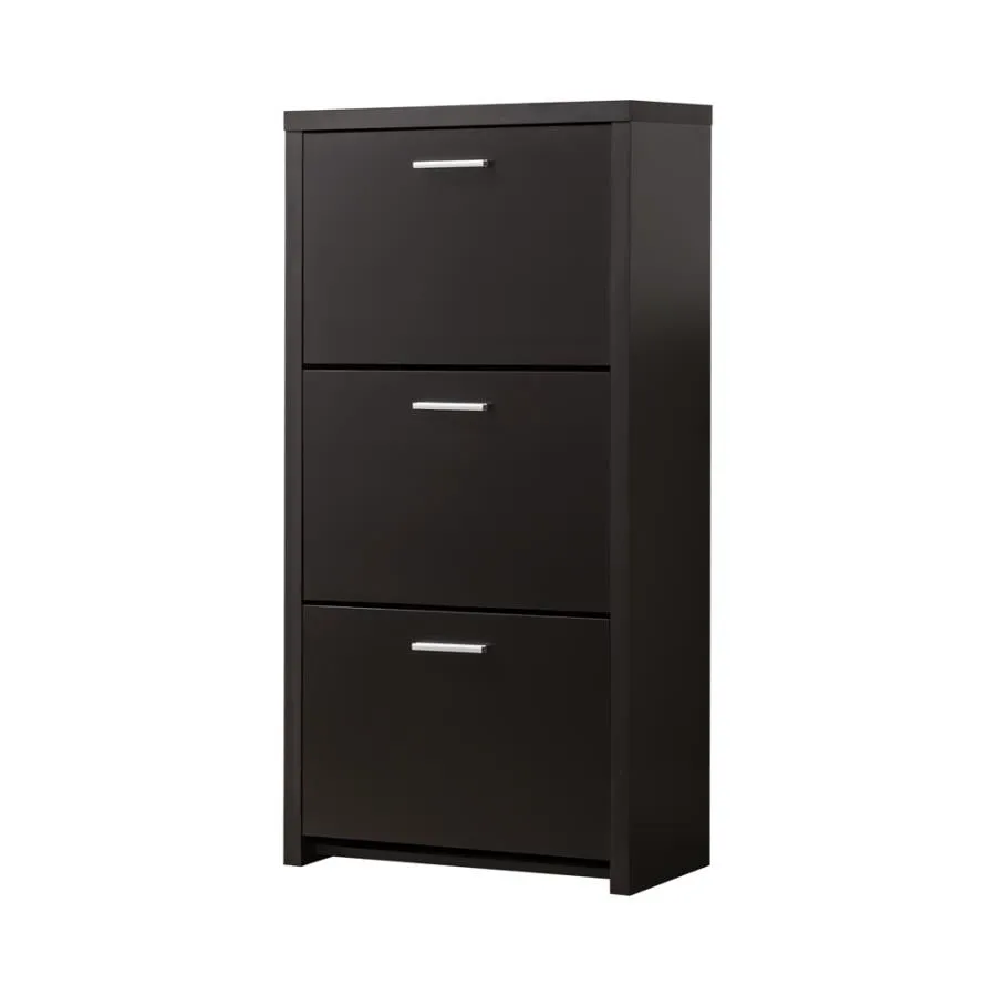 3-drawer Shoe Cabinet Black