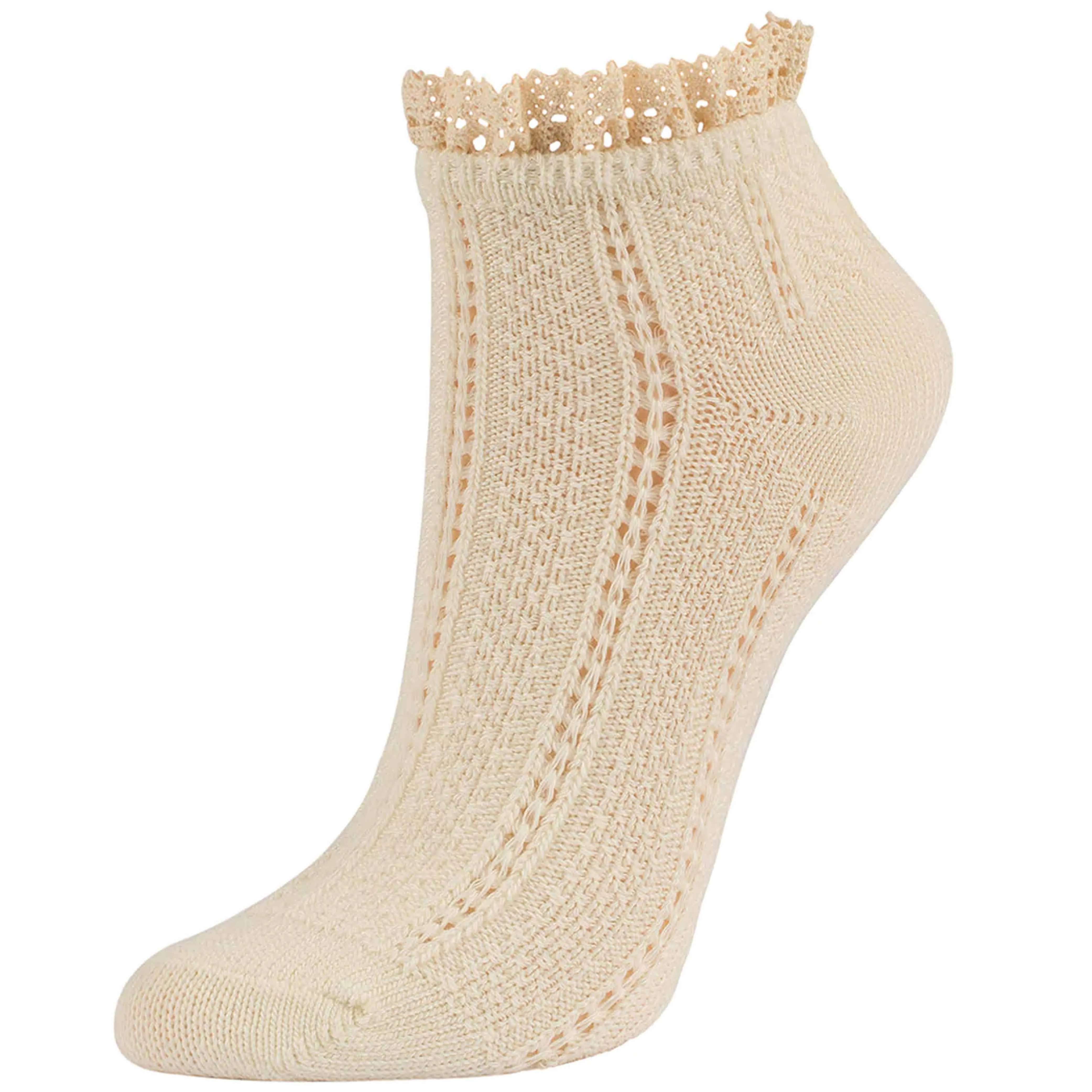 4 Pair Women Ankle Socks Fancy Retro Lace Ruffle Short Frilly Princess Crew 9-11