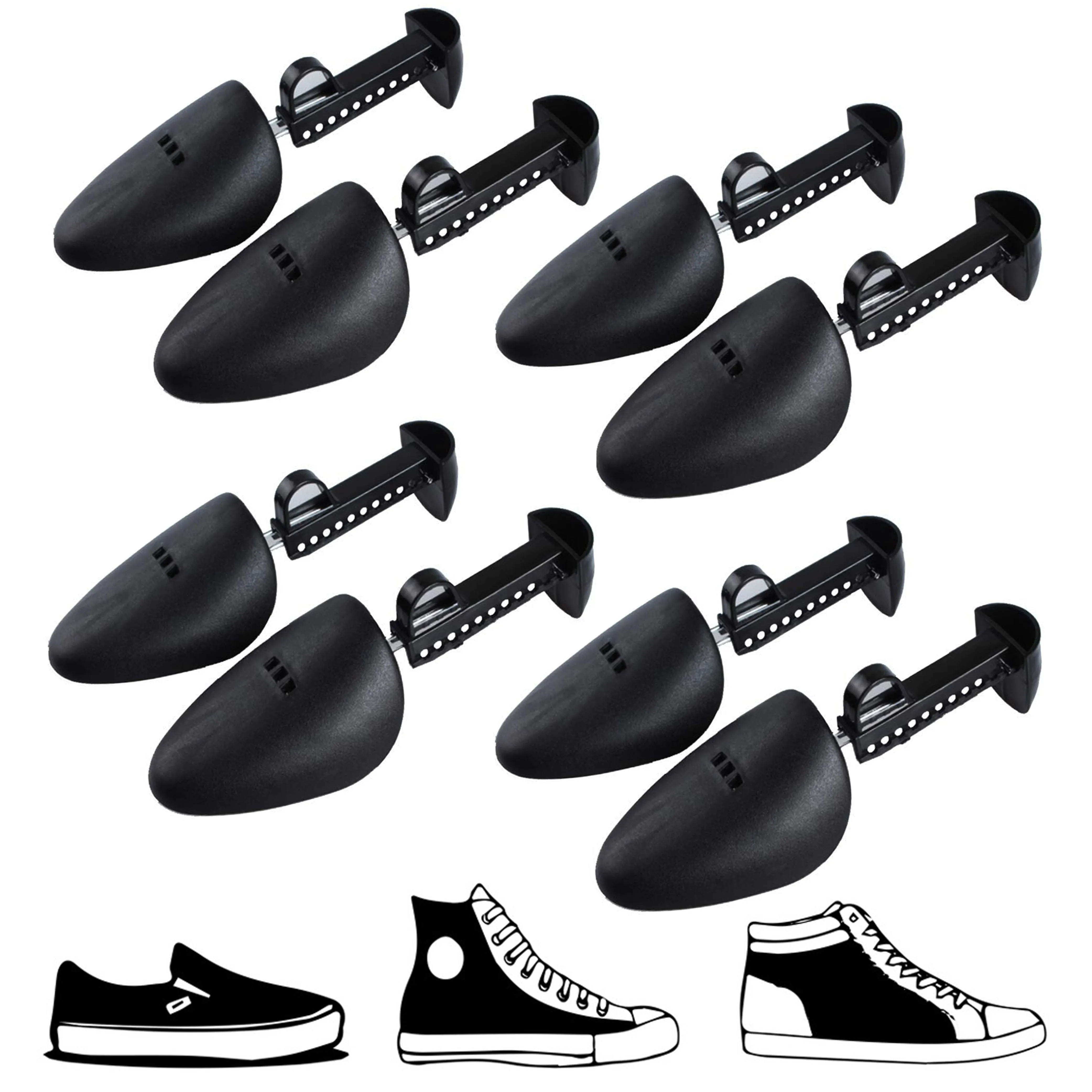 4 Pairs Adjustable Plastic Shoe Tree Men Shoes Stretcher Shaper Keeper Expander