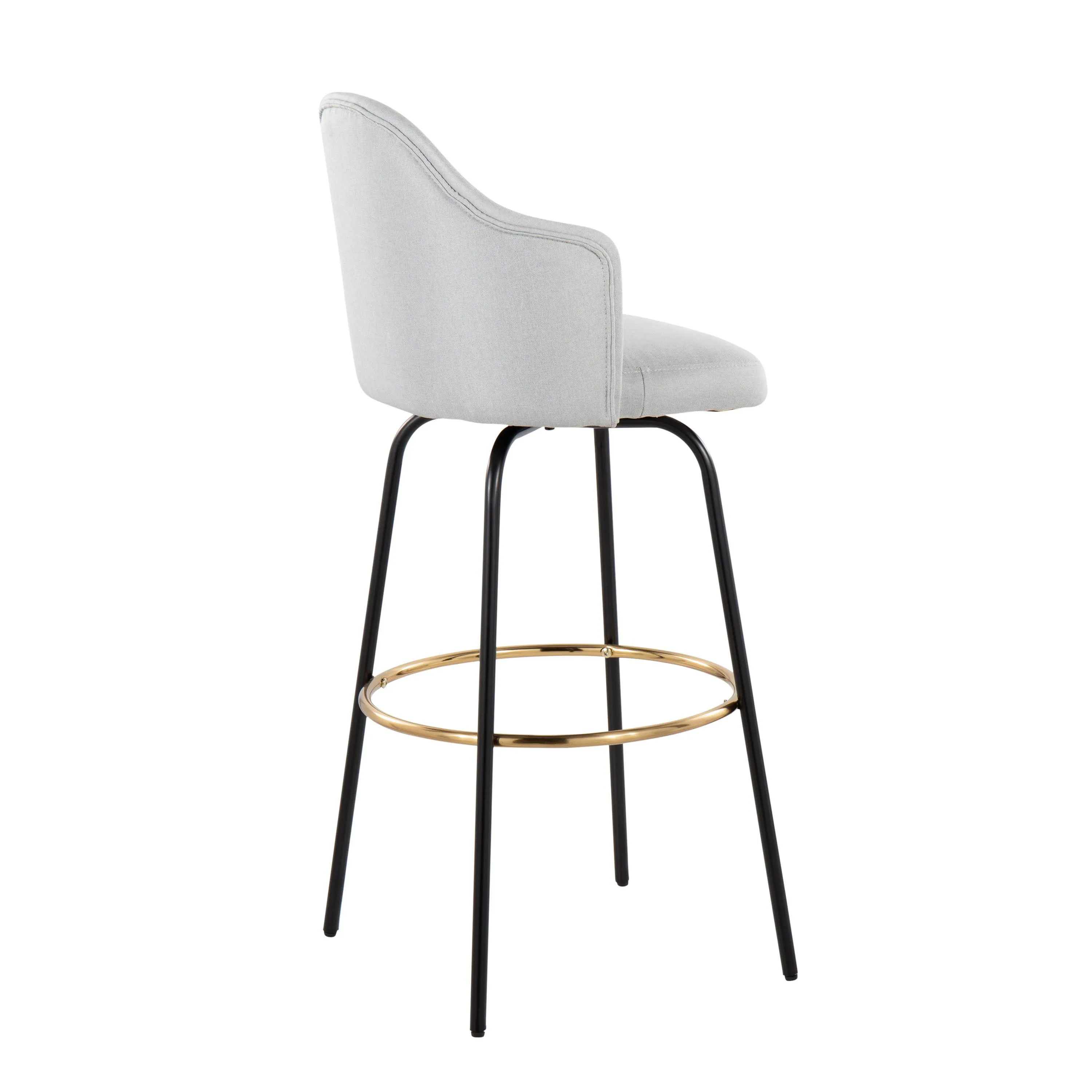 Ahoy - Contemporary Fixed Height Bar Stool Round Footrest (Set of 2) by Couch.com