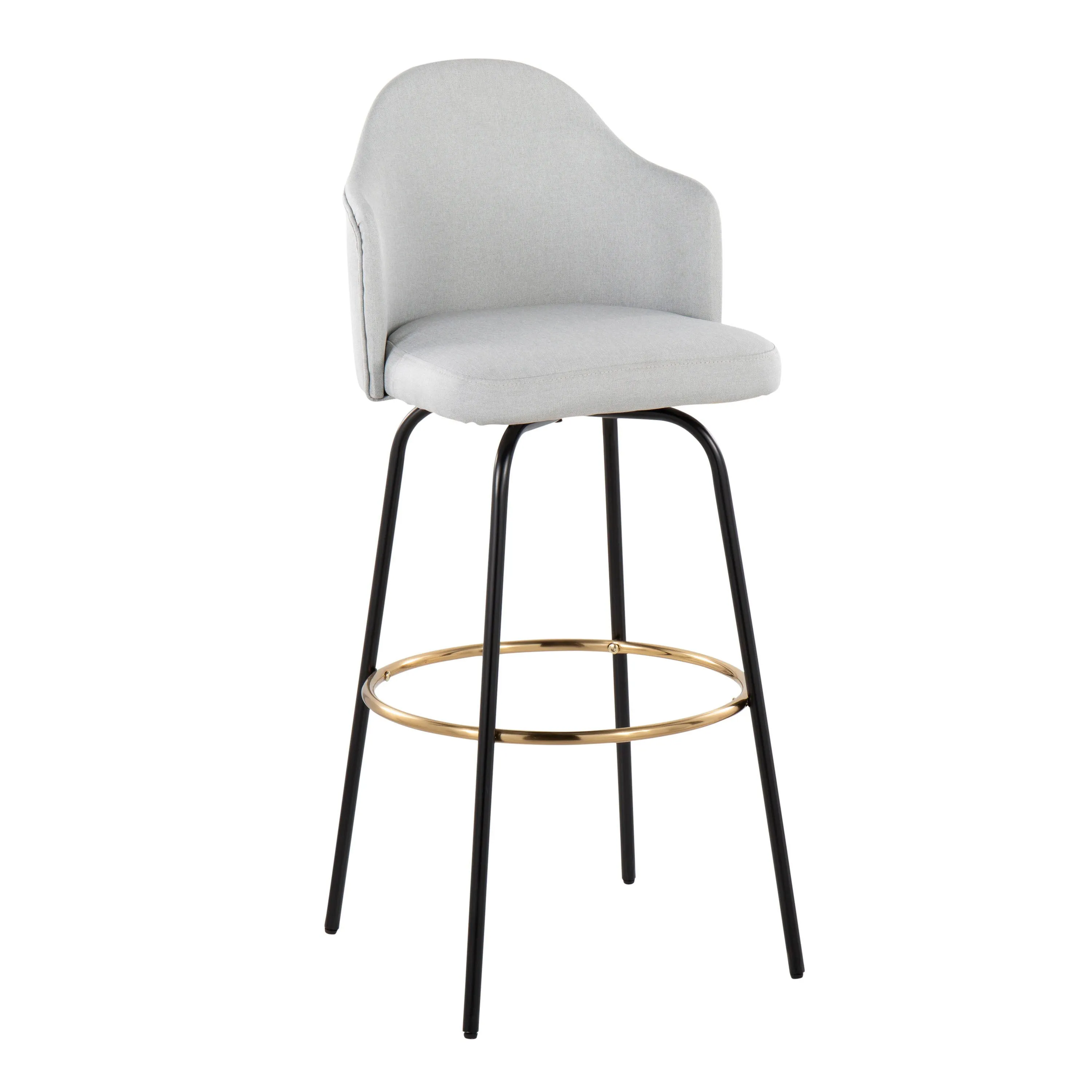 Ahoy - Contemporary Fixed Height Bar Stool Round Footrest (Set of 2) by Couch.com