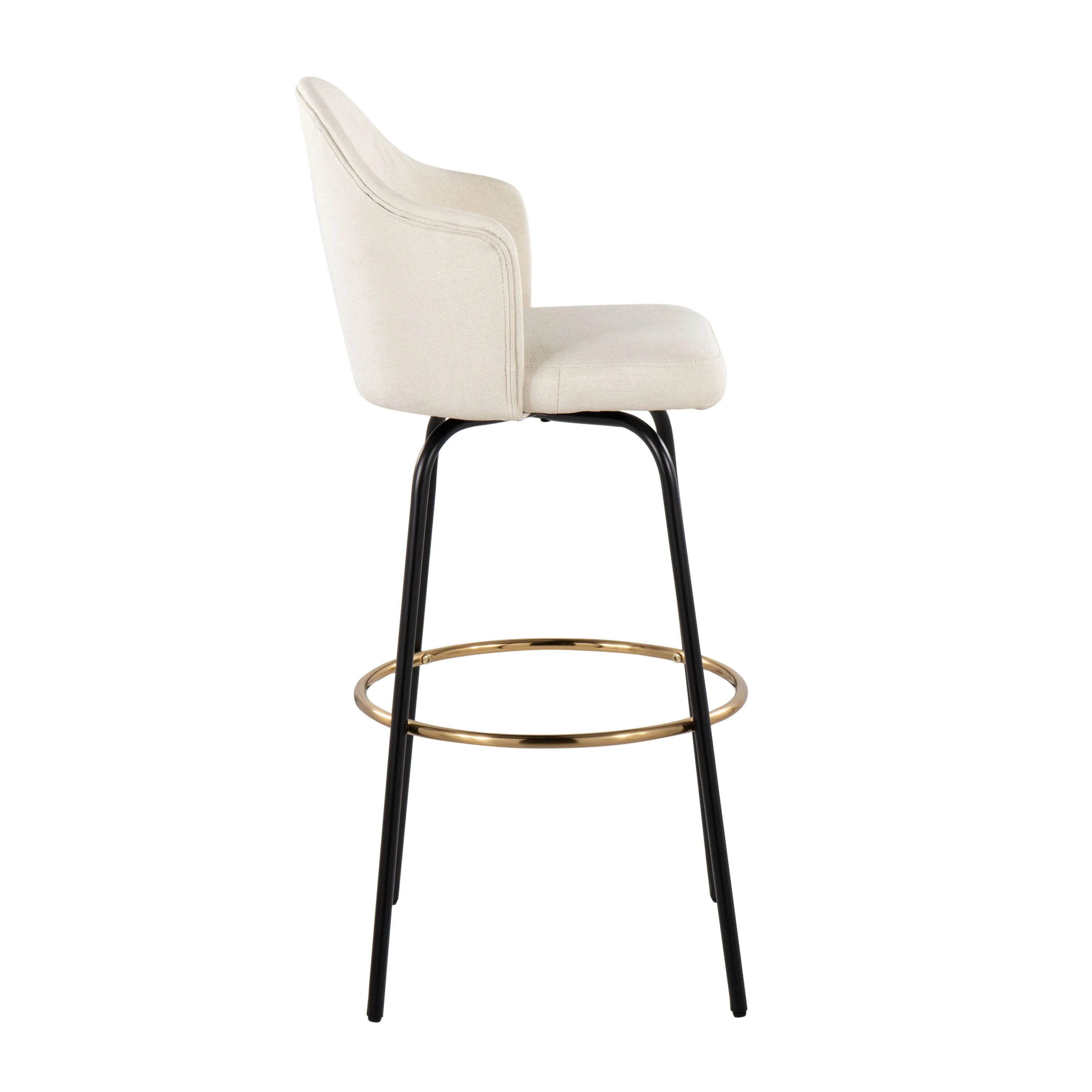 Ahoy - Contemporary Fixed Height Bar Stool Round Footrest (Set of 2) by Couch.com