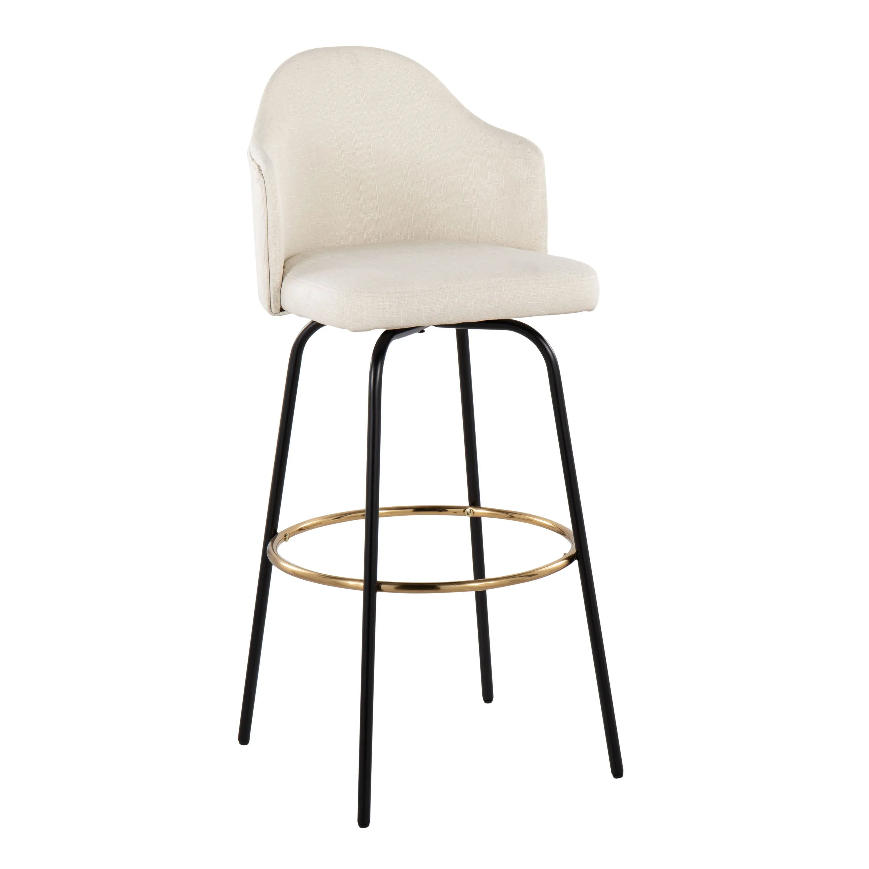 Ahoy - Contemporary Fixed Height Bar Stool Round Footrest (Set of 2) by Couch.com