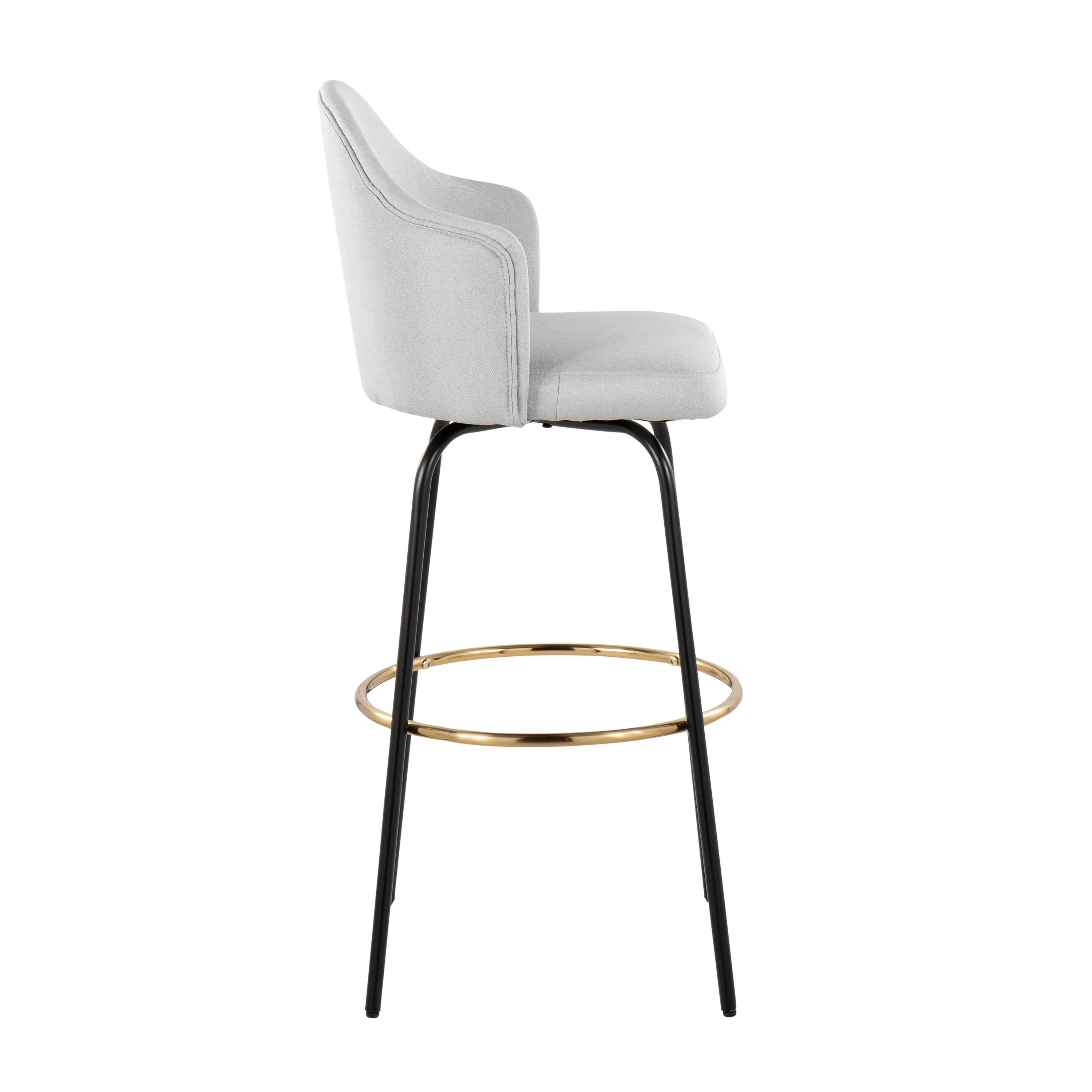 Ahoy - Contemporary Fixed Height Bar Stool Round Footrest (Set of 2) by Couch.com