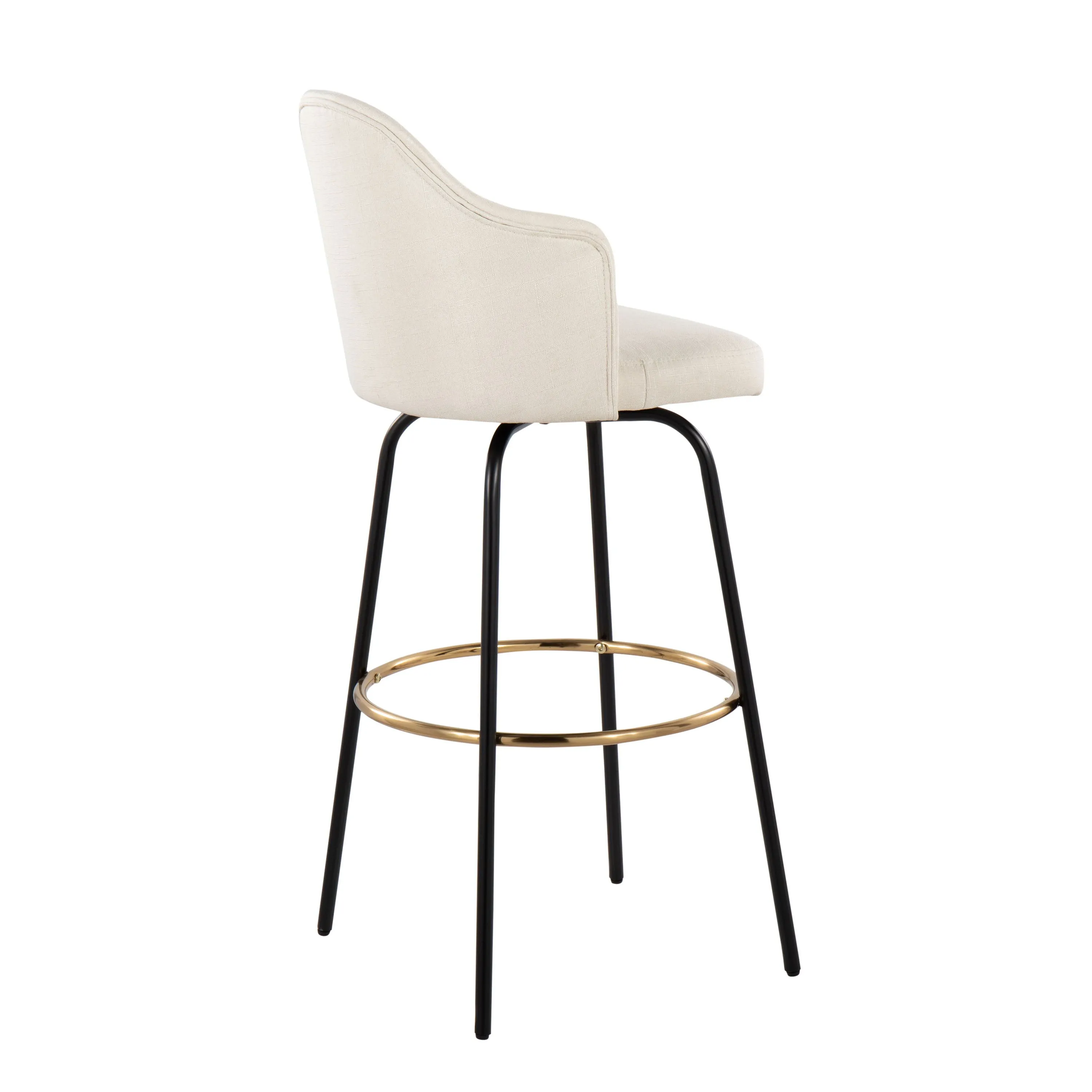 Ahoy - Contemporary Fixed Height Bar Stool Round Footrest (Set of 2) by Couch.com