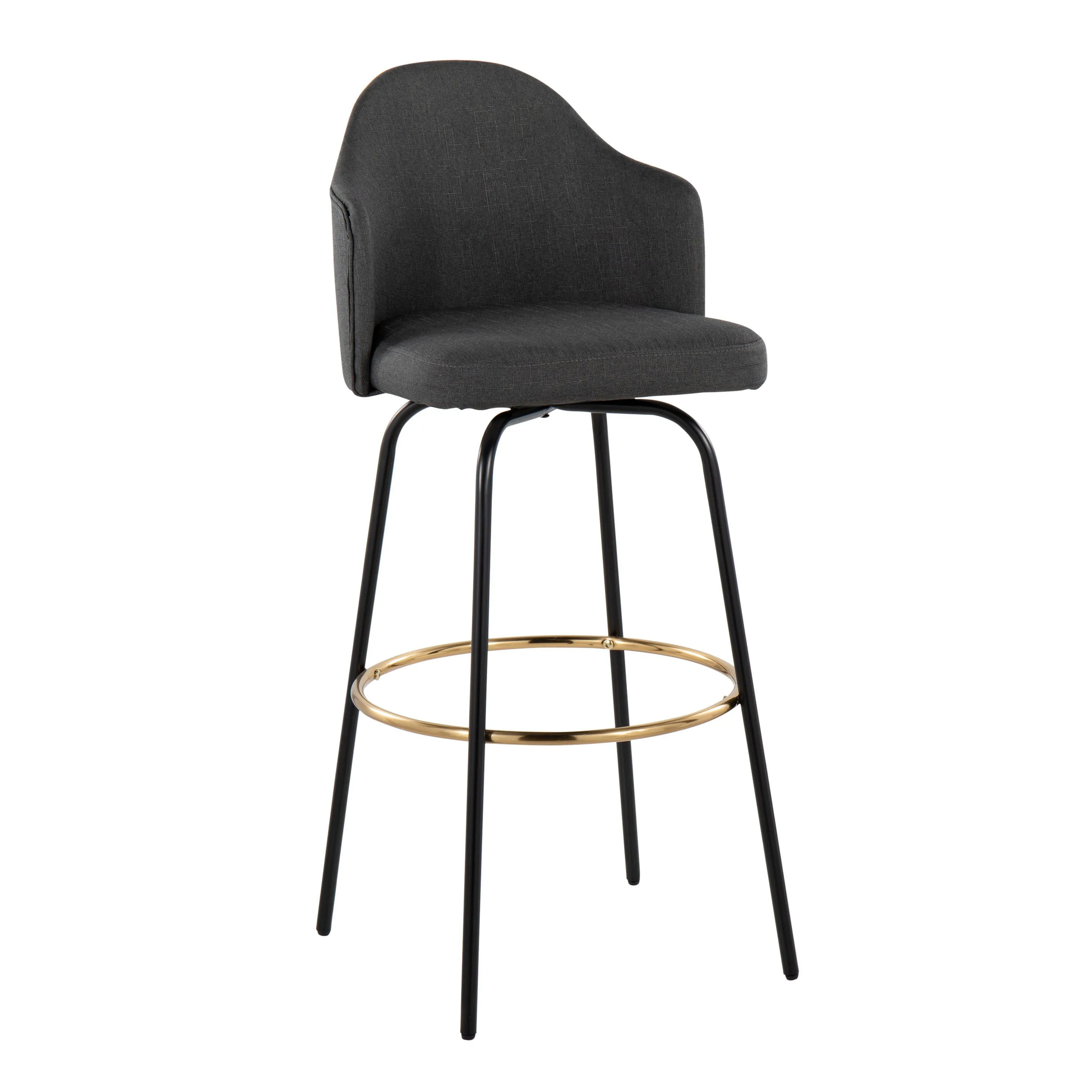Ahoy - Contemporary Fixed Height Bar Stool Round Footrest (Set of 2) by Couch.com