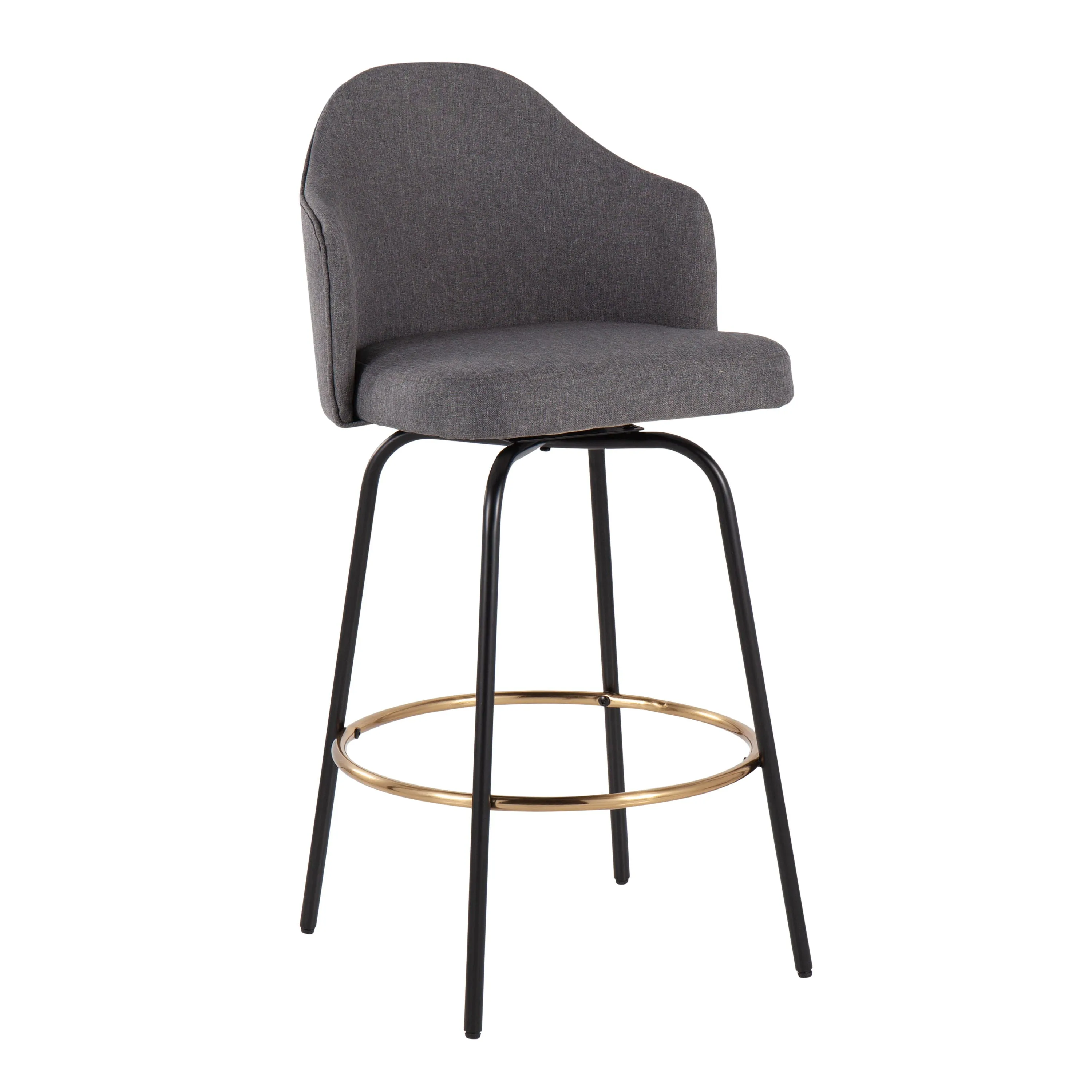 Ahoy - Contemporary Fixed Height Counter Stool Round Footrest (Set of 2) by Couch.com