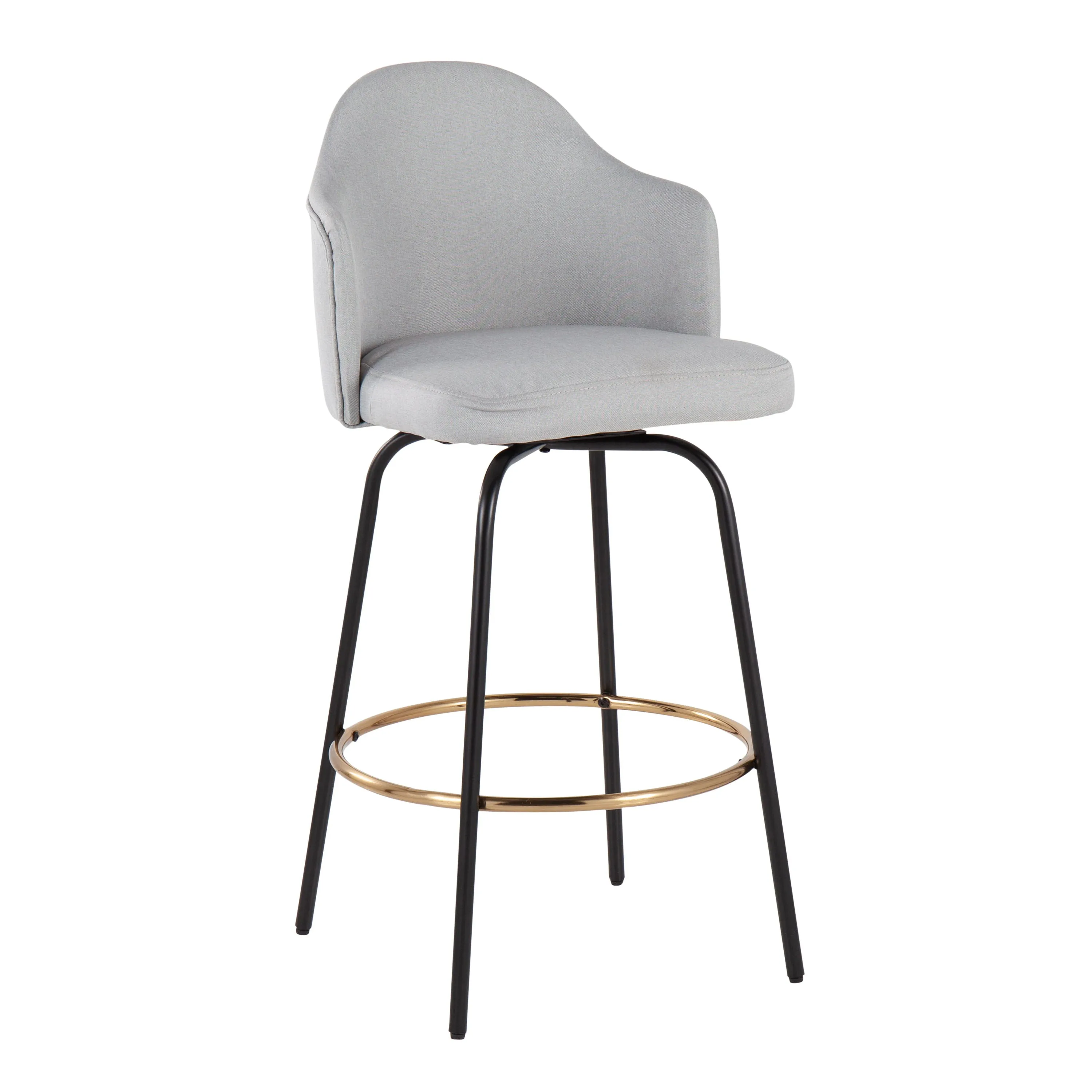 Ahoy - Contemporary Fixed Height Counter Stool Round Footrest (Set of 2) by Couch.com