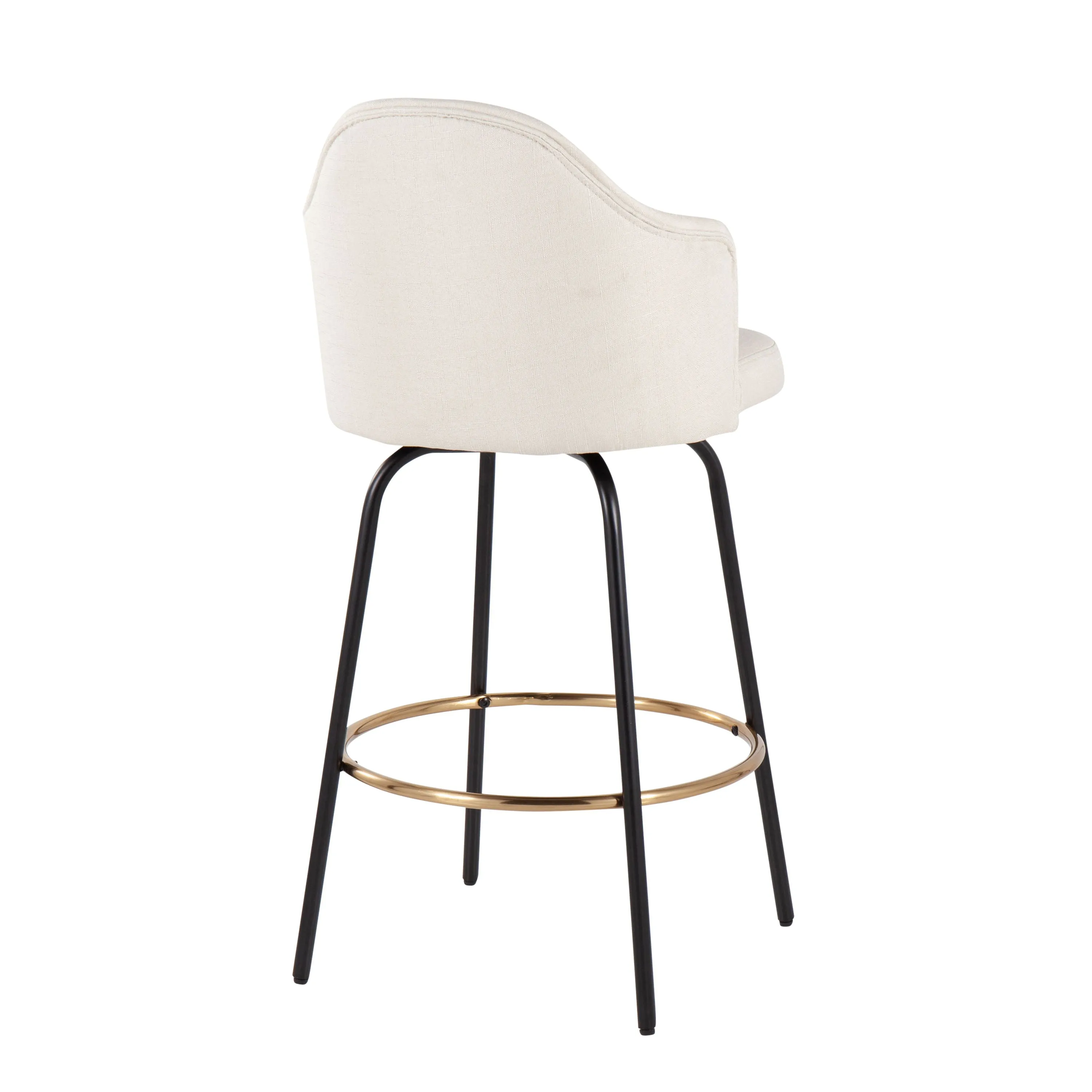 Ahoy - Contemporary Fixed Height Counter Stool Round Footrest (Set of 2) by Couch.com