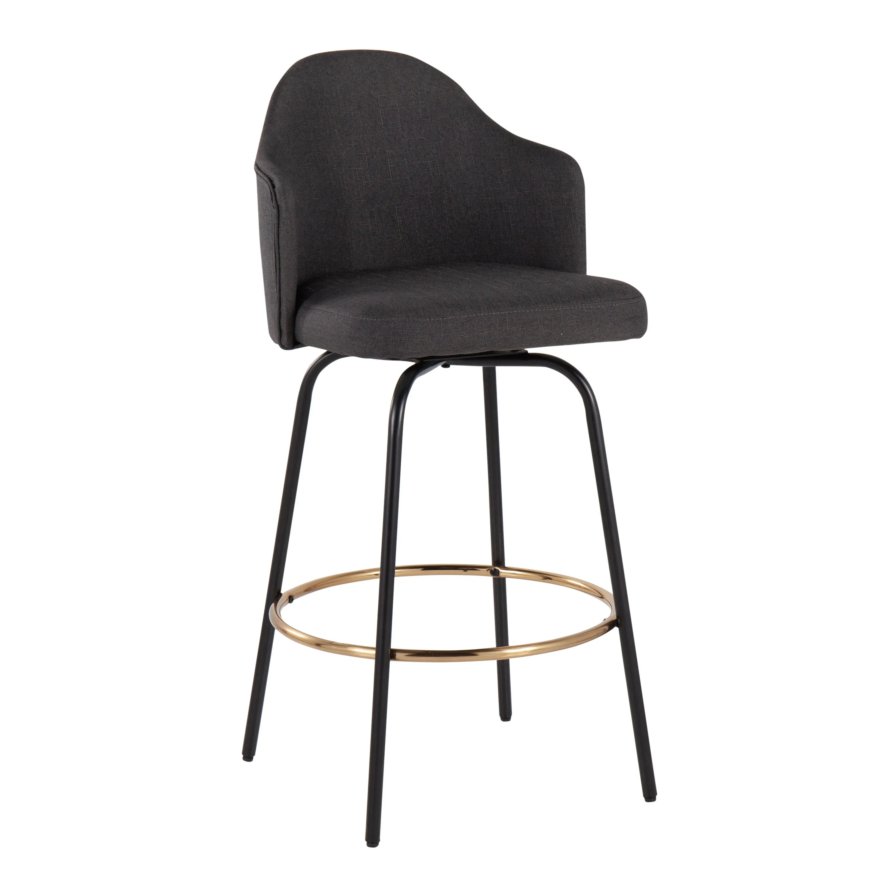 Ahoy - Contemporary Fixed Height Counter Stool Round Footrest (Set of 2) by Couch.com