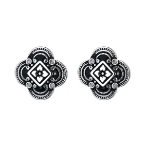 Artisan Sterling Silver Floral Earrings