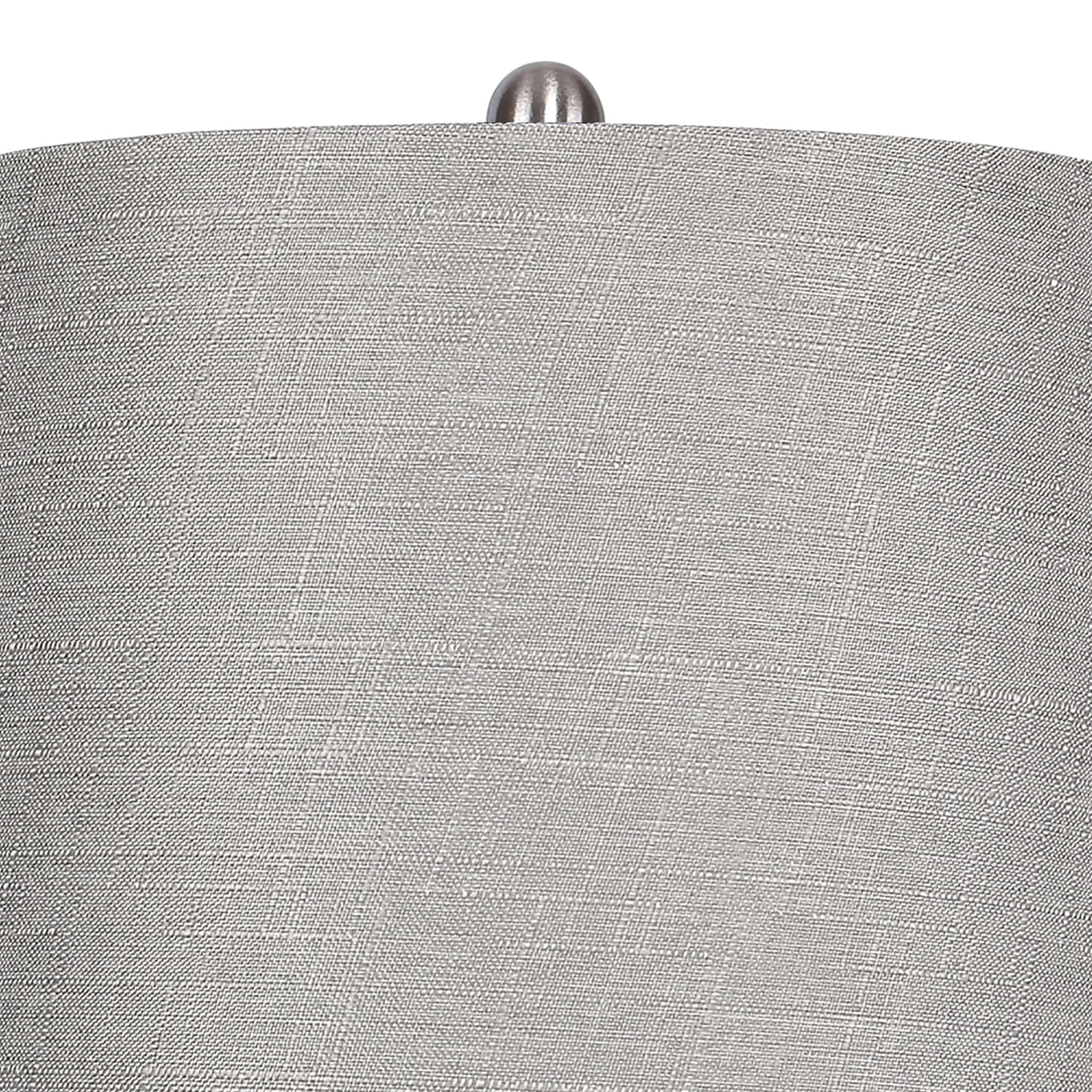 Ashland - Contemporary Table Lamp (Set of 2) - Nickel / Light Gray by Couch.com