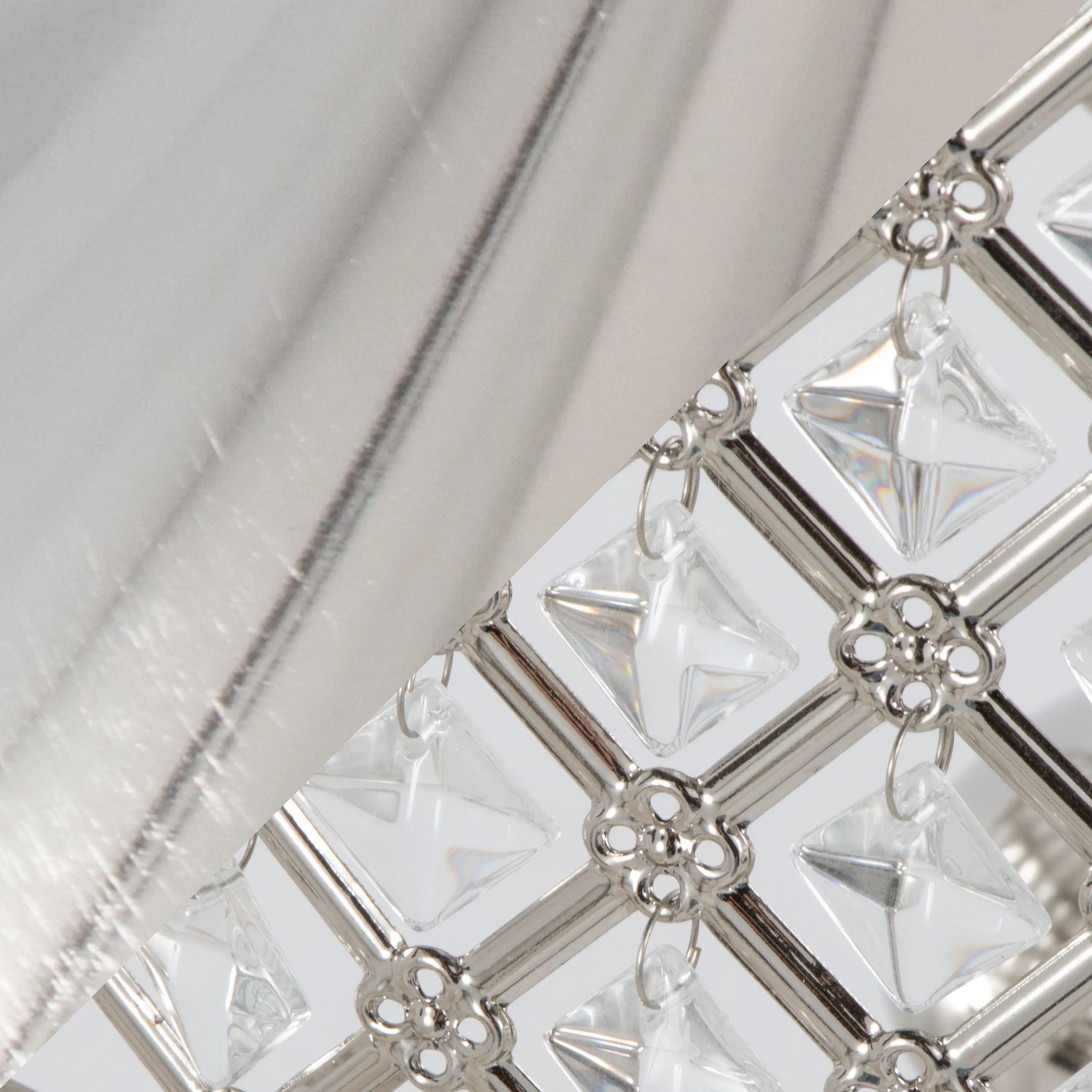 Ashland - Contemporary Table Lamp Square Clear Crystal (Set of 2) - Polished Nickel by Couch.com