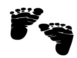 Baby Footprints vinyl Decal / Sticker