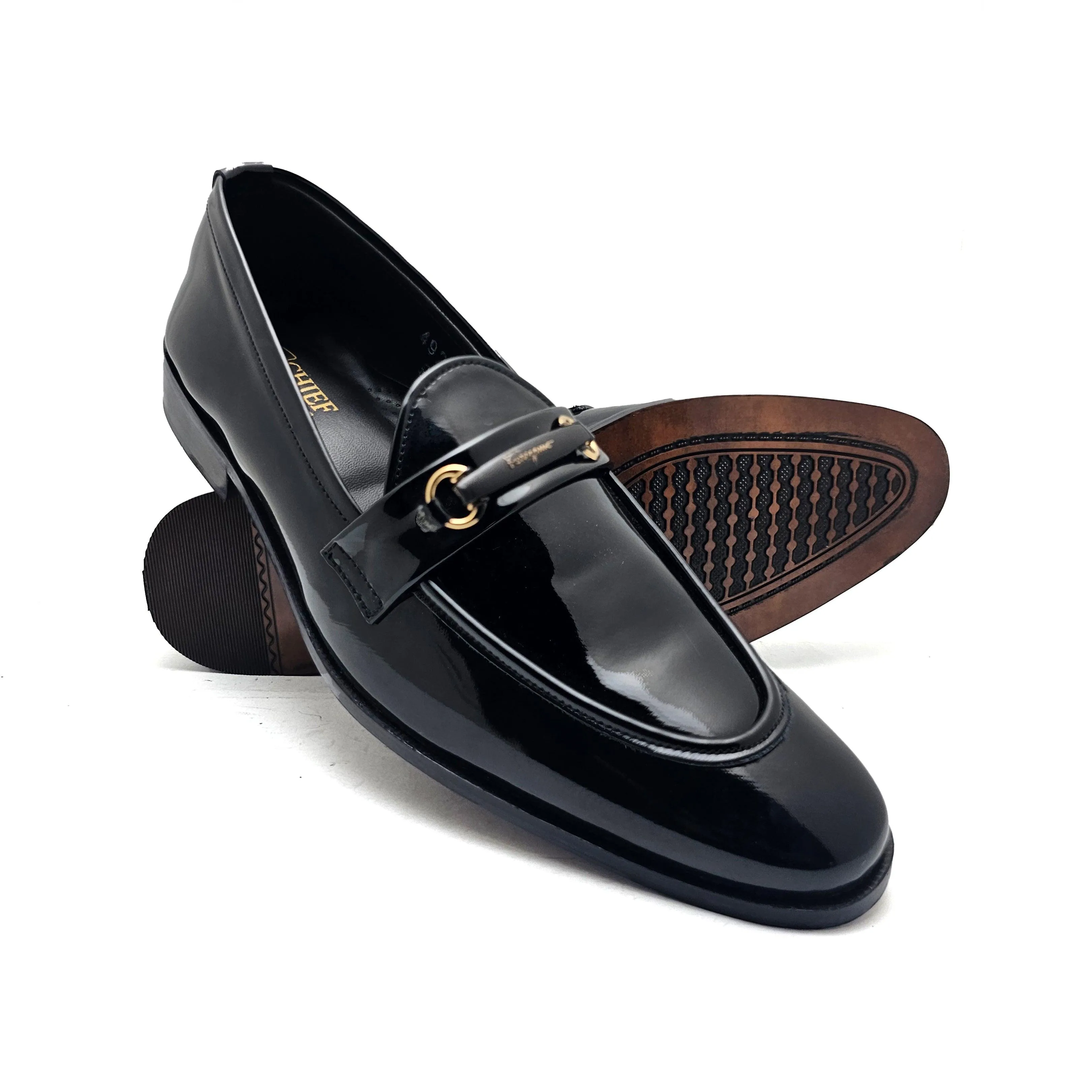 Black Patent Formal Slip On