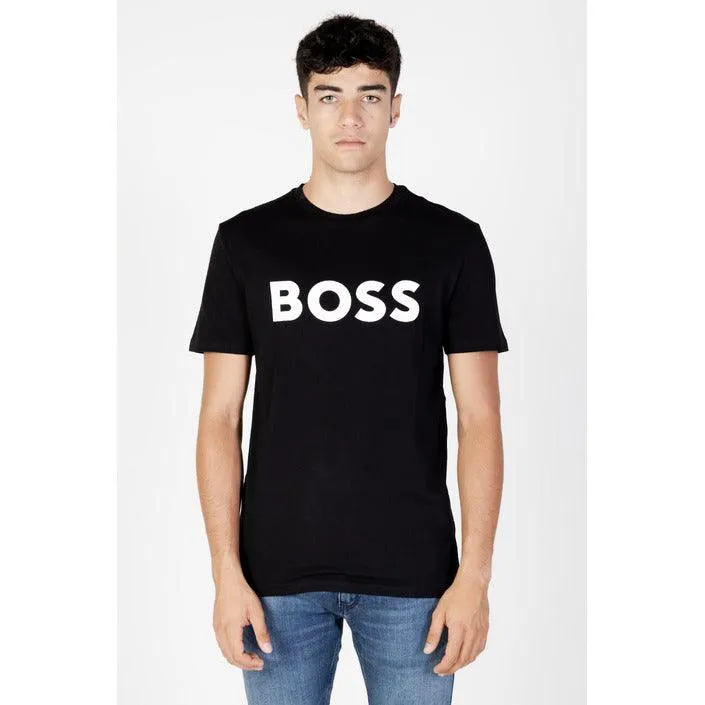 Boss miesten t-paita musta painokuvio street style