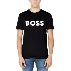 Boss miesten t-paita musta painokuvio street style