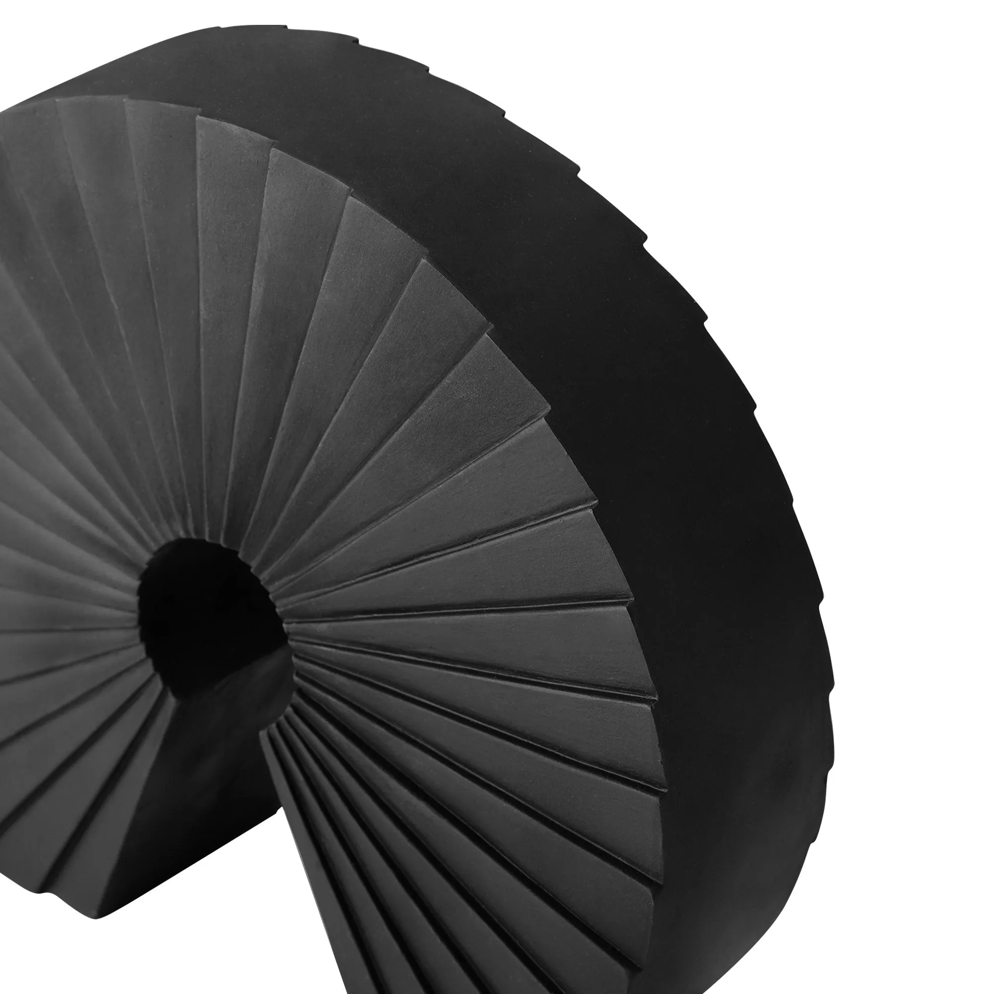 Cascading Curls 2-Piece Resin Table Top Set in Black
