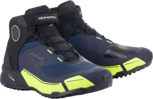 CR-X Drystar Alpinestars Motorcycle Shoes, Black/Blue/Yellow