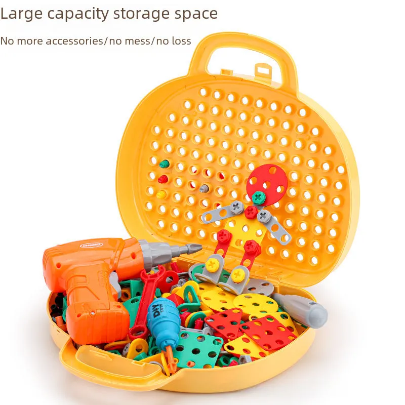 Cross-border children screw screws assembly disassembly assembly electric drill baby hands-on intelligence toy boy toolbox