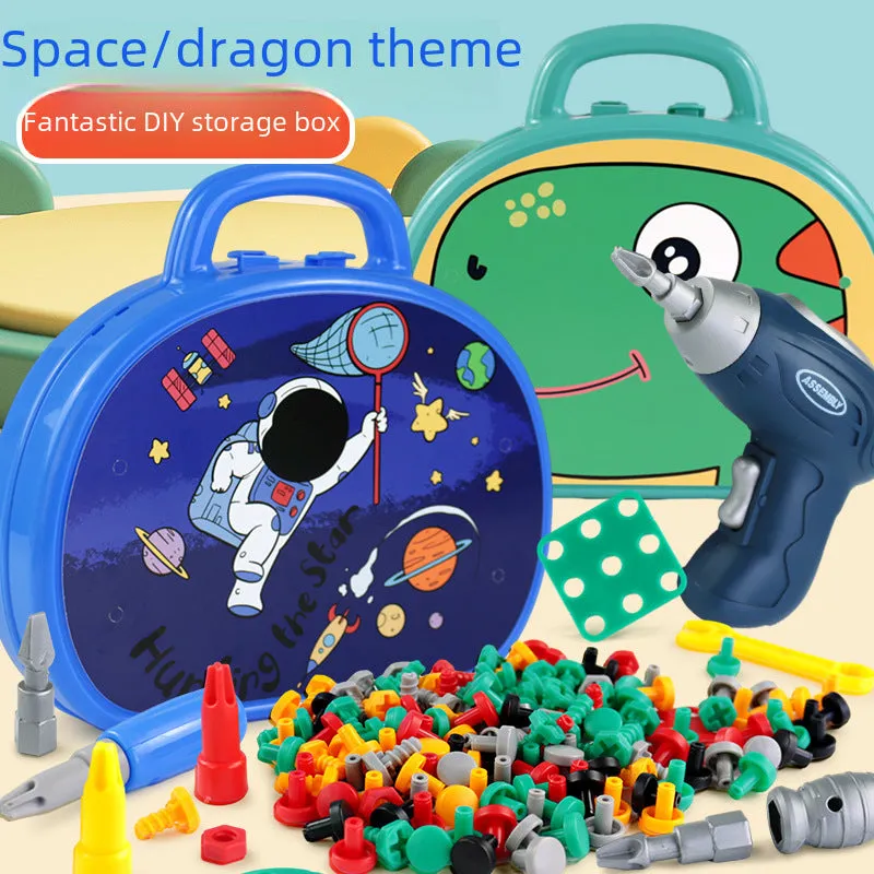 Cross-border children screw screws assembly disassembly assembly electric drill baby hands-on intelligence toy boy toolbox