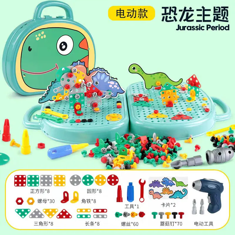 Cross-border children screw screws assembly disassembly assembly electric drill baby hands-on intelligence toy boy toolbox