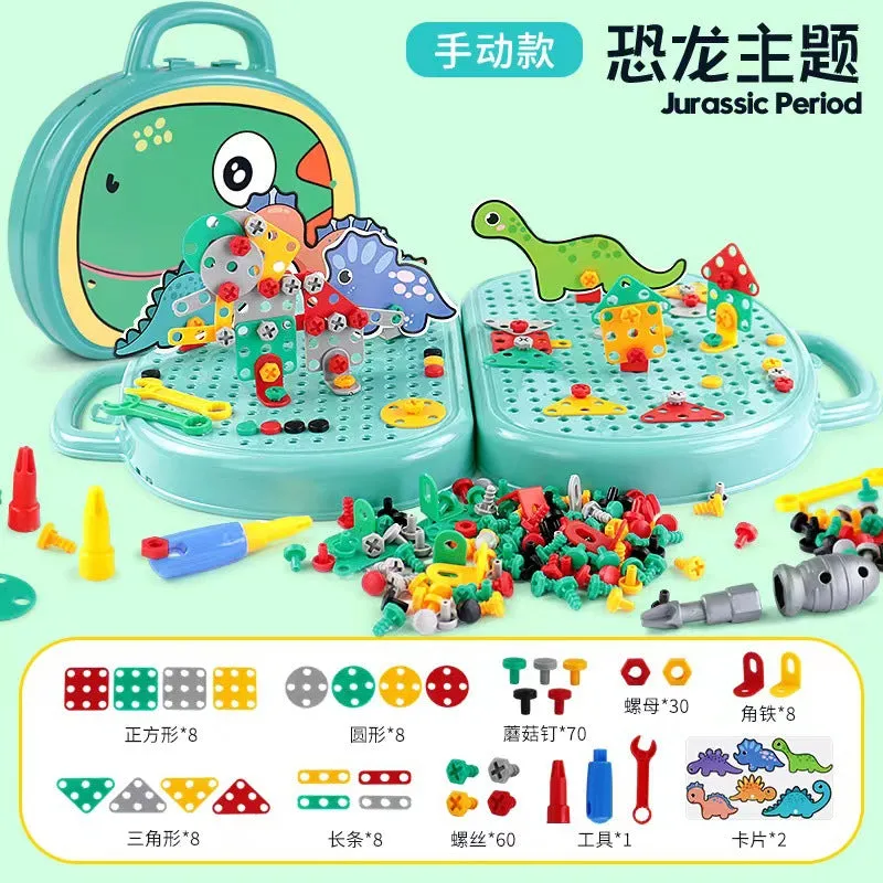 Cross-border children screw screws assembly disassembly assembly electric drill baby hands-on intelligence toy boy toolbox