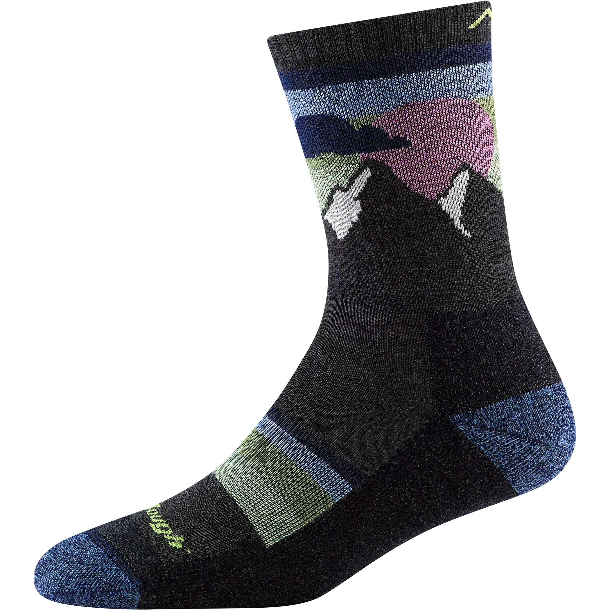 Darn Tough Women's Hiker Sunset Ledge Micro Crew Lightweight with Cushion charcoal