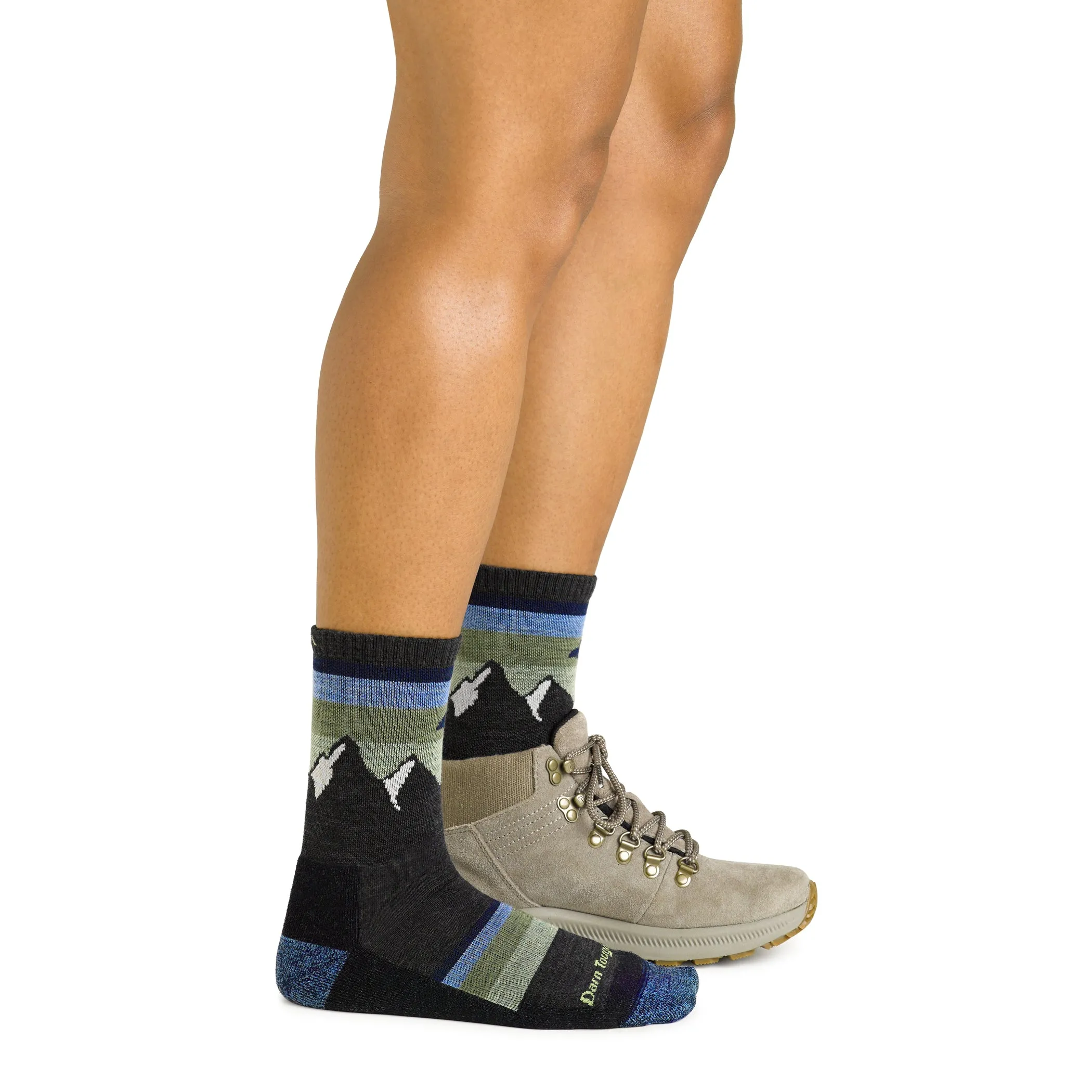 Darn Tough Women's Hiker Sunset Ledge Micro Crew Lightweight with Cushion charcoal
