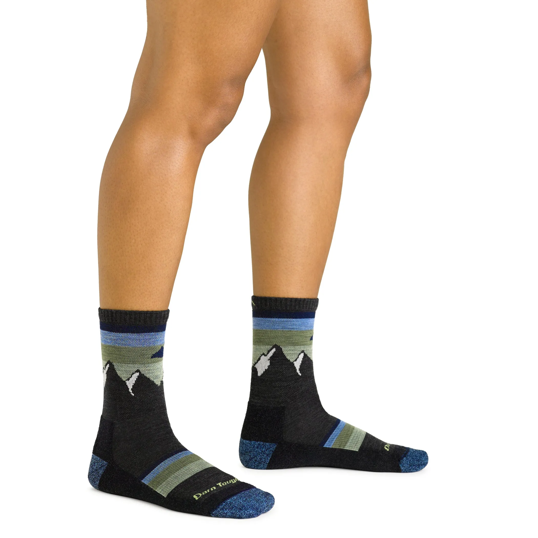Darn Tough Women's Hiker Sunset Ledge Micro Crew Lightweight with Cushion charcoal