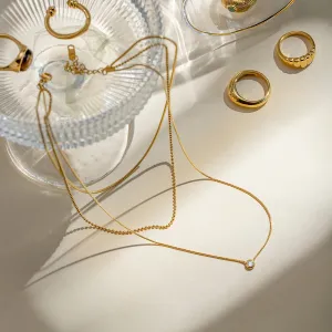 Elegant Three-Layer Y Shaped Minimalist Light Chain Necklace