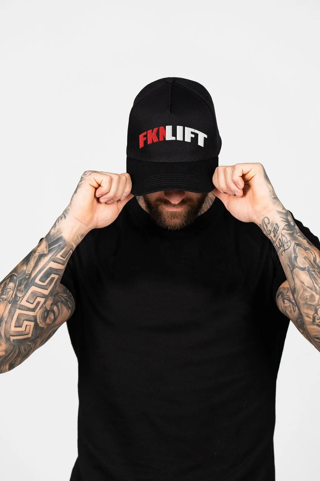 FKNLIFT Men's Black Gym Workout Set | T-Shirt, Shorts, Socks & Cap