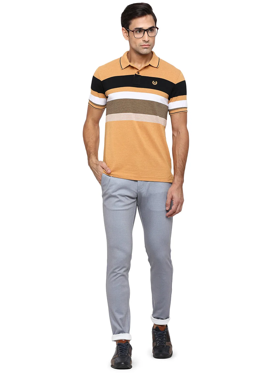 Forest Grey Solid Venice Fit Casual Trouser | JadeBlue