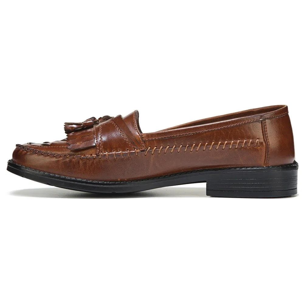 Herman Men's Medium/Wide Deer Stags Loafers, Cognac