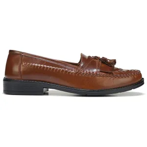 Herman Men's Medium/Wide Deer Stags Loafers, Cognac
