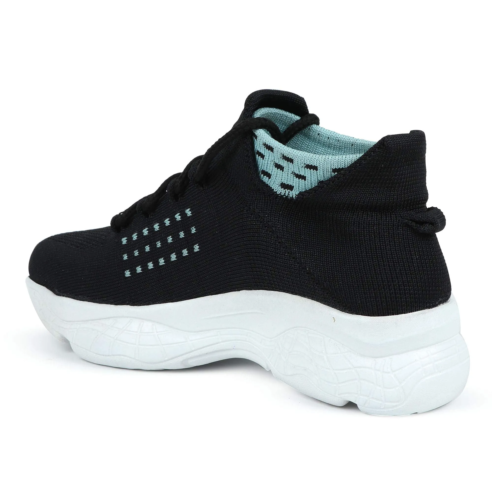 HimQuen Girl's Walking Running Training & Gym Lightweight Comfortable Shoe for Women/Girl's Black Size 6