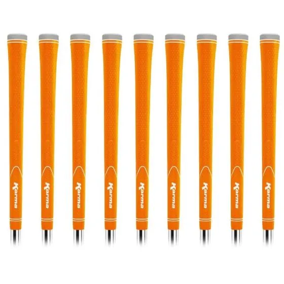 Karma Neion II Orange Standard - 9 Piece Golf Grip Bundle