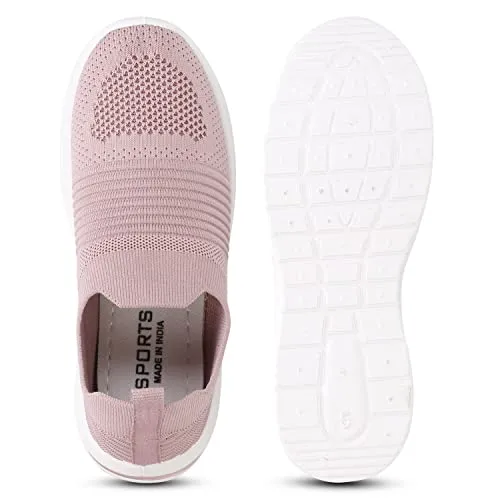 Kraasa Casual Sneakers for Women | Running Shoes for Women Pink UK 7