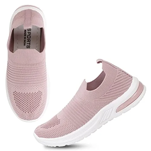 Kraasa Casual Sneakers for Women | Running Shoes for Women Pink UK 7