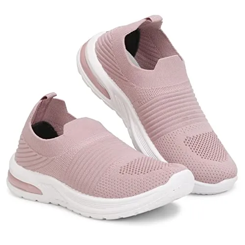 Kraasa Casual Sneakers for Women | Running Shoes for Women Pink UK 7