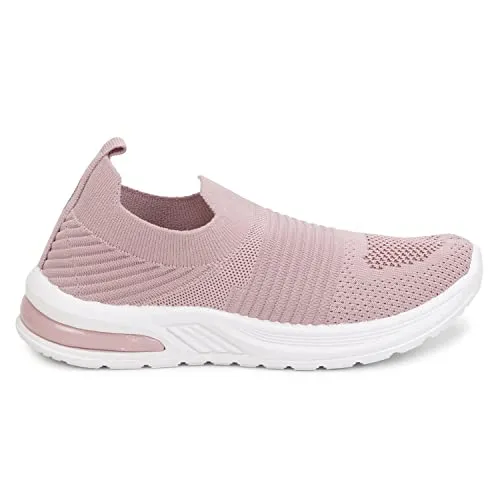 Kraasa Casual Sneakers for Women | Running Shoes for Women Pink UK 7