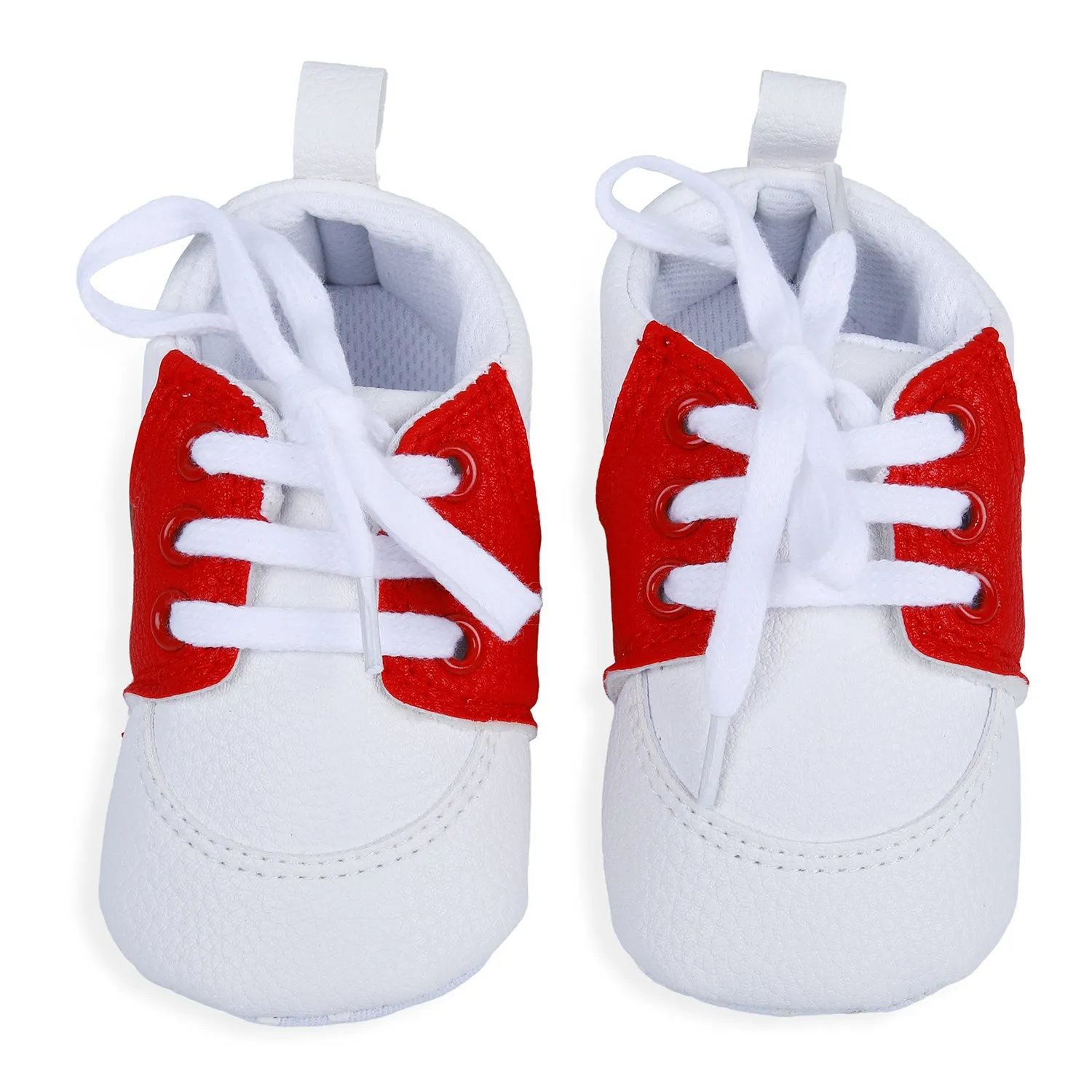 Lace-Up Stylish Leather Sneaker Shoes - Red