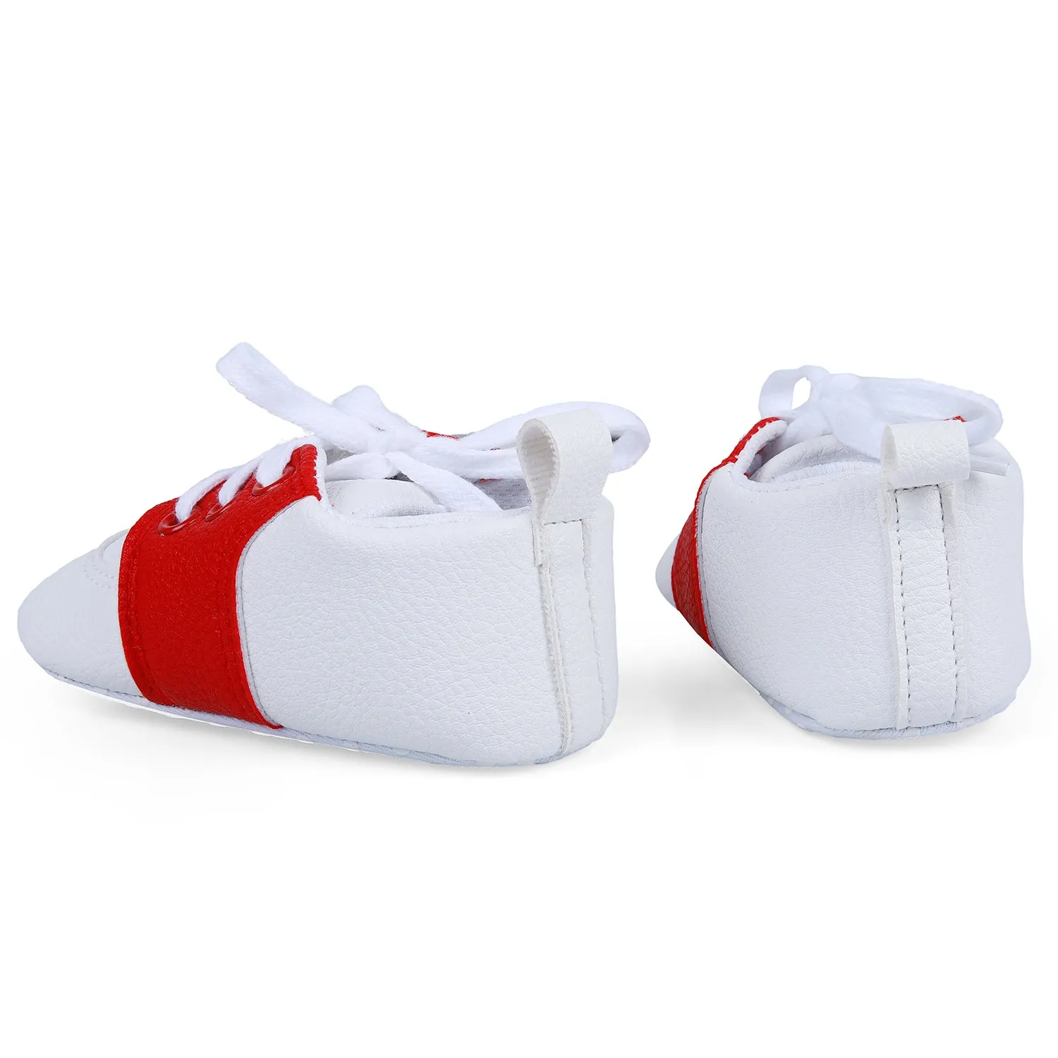 Lace-Up Stylish Leather Sneaker Shoes - Red