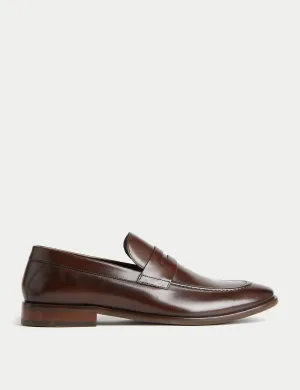 Marks & Spencer leather slip-ons, brown