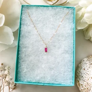 Minimalist Ruby Necklace