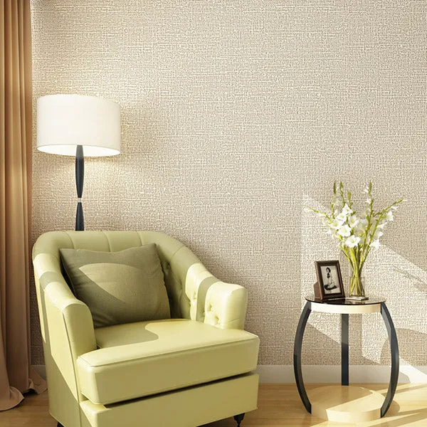 Minimalist Solid Color Wallpaper-Beige Grey (5.3 ㎡)