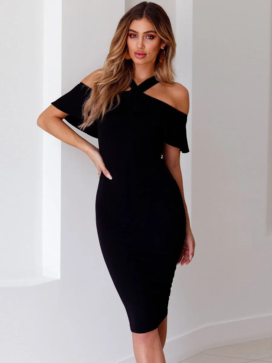 Off Shoulder Backless Sleeveless Dress