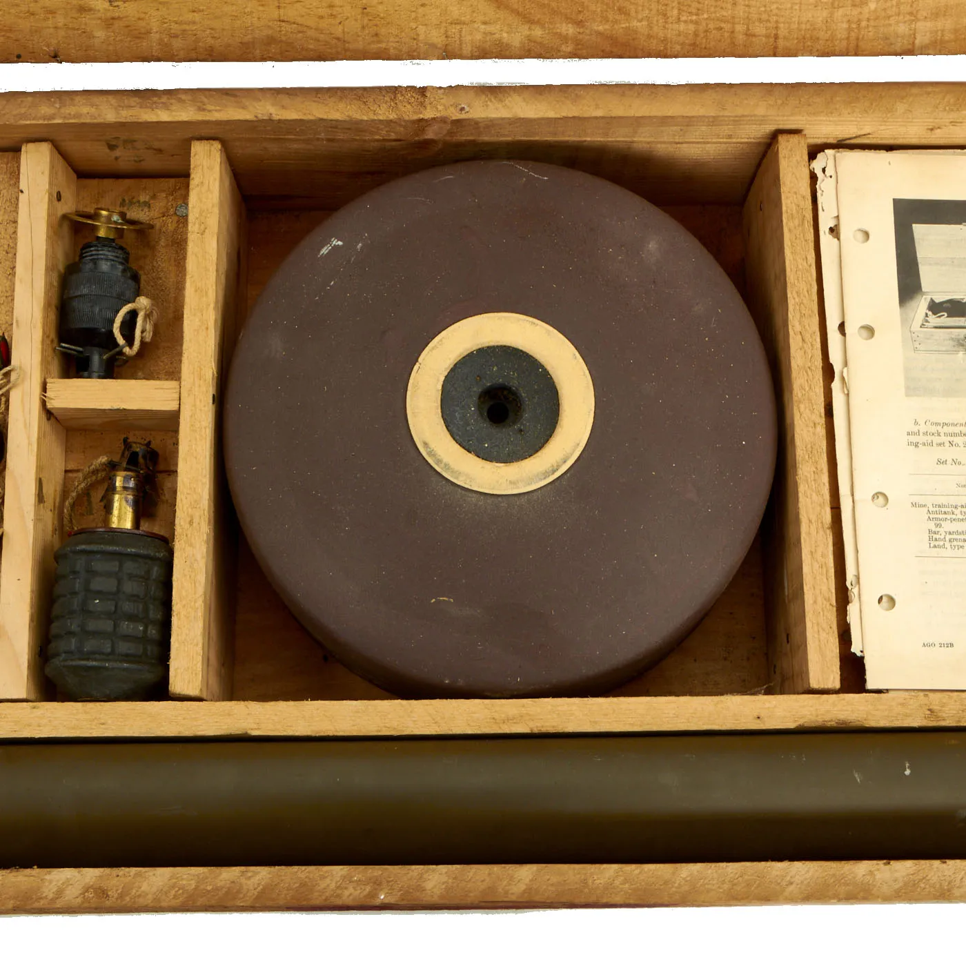 Original U.S. WWII Japanese Mine Training Aid Set No.2 in Crate