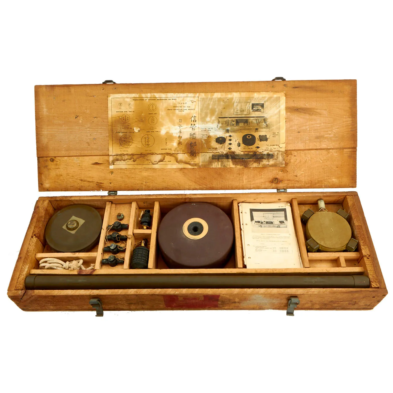 Original U.S. WWII Japanese Mine Training Aid Set No.2 in Crate