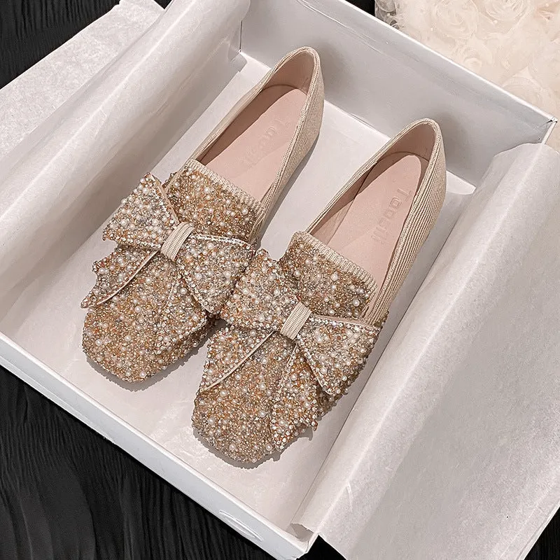 Owlkay Beautiful Sparkling Rhinestone Shoes